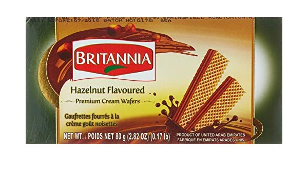 Britannia Hazelnut Flavored Cream Wafers